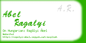 abel ragalyi business card